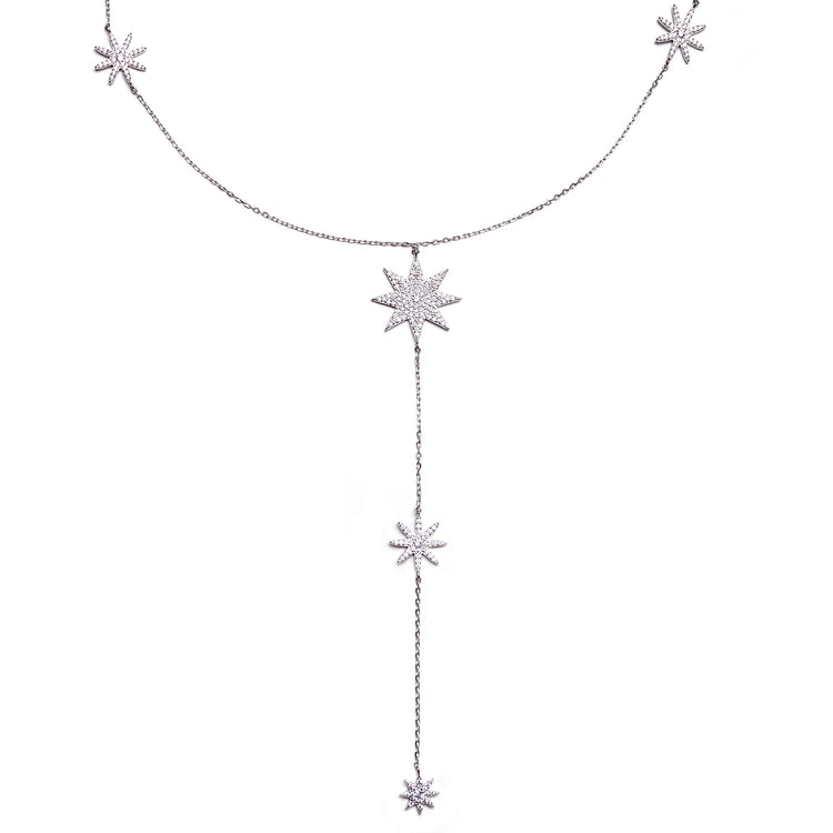 Lucky Brand Silver-Tone Knotted Lariat Necklace, 17